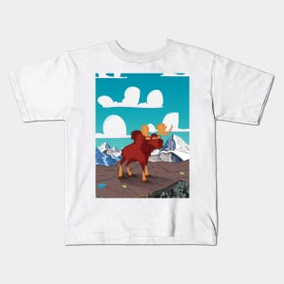 Cute Carton Moose Kids T-Shirt